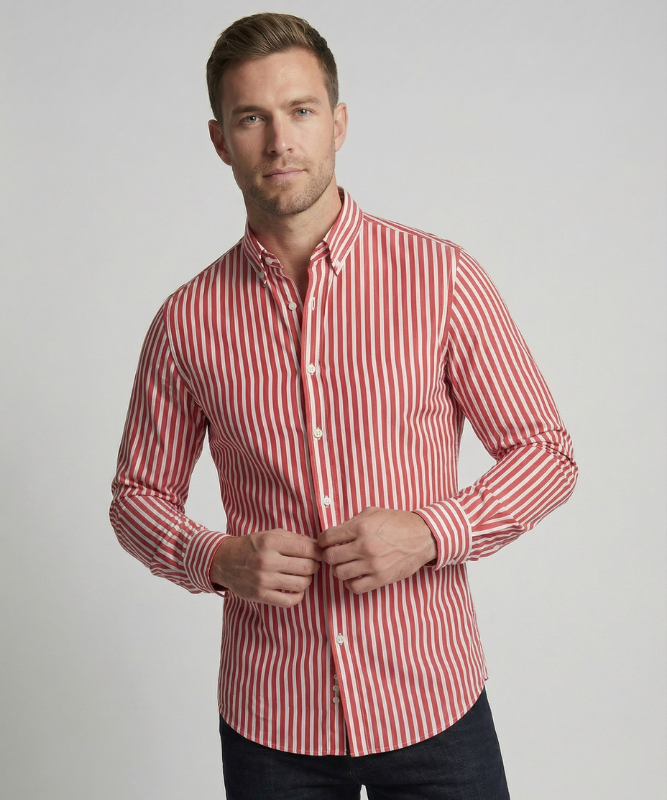 Aldric | Men's Striped Button-Down Shirt