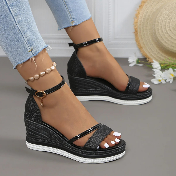 Aurelia | Women's Elegant Ankle Strap Wedge Sandals