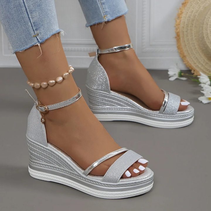 Aurelia | Women's Elegant Ankle Strap Wedge Sandals
