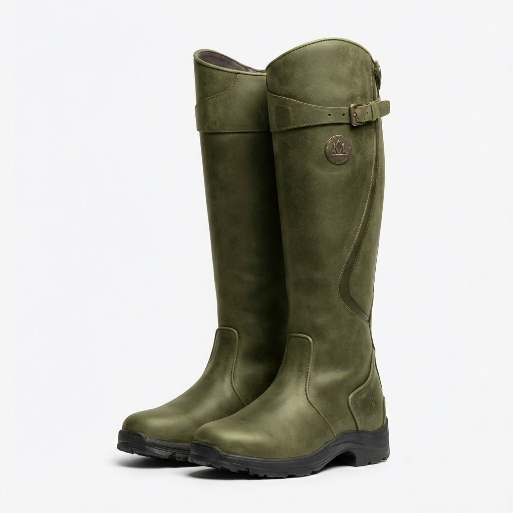 Ava | Women Boots With Wrap Strap | Knee High