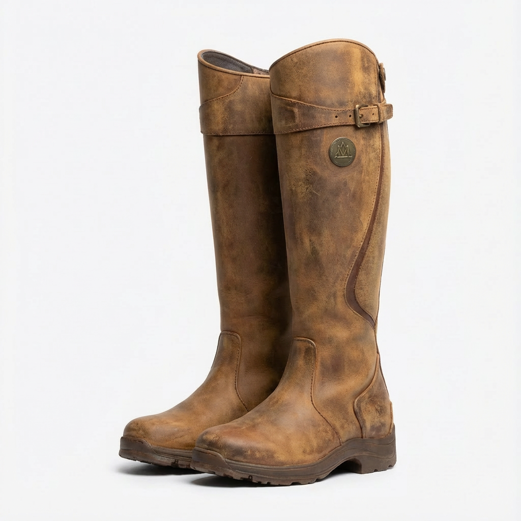 Ava | Women Boots With Wrap Strap | Knee High