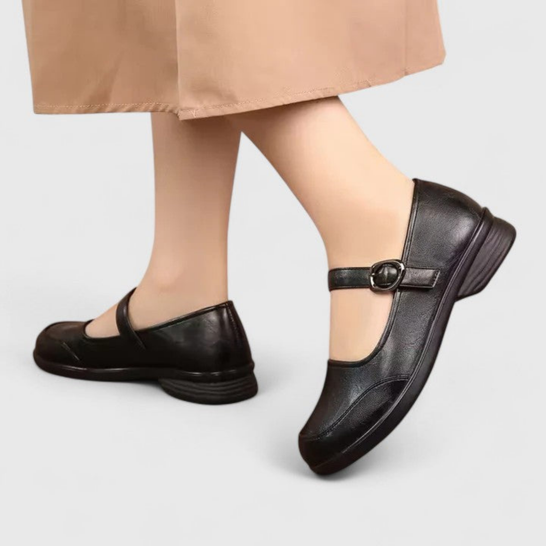 Beatrix | Women's Leather Cushioned Mary Jane Shoes