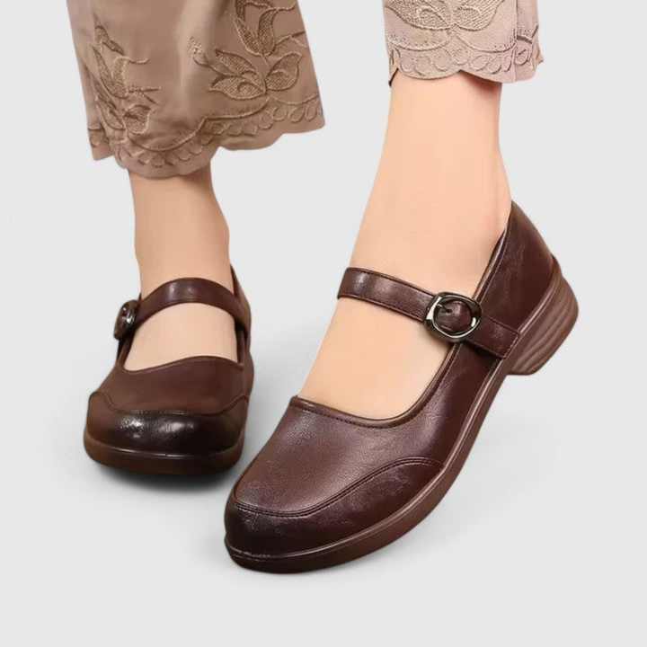Beatrix | Women's Leather Cushioned Mary Jane Shoes