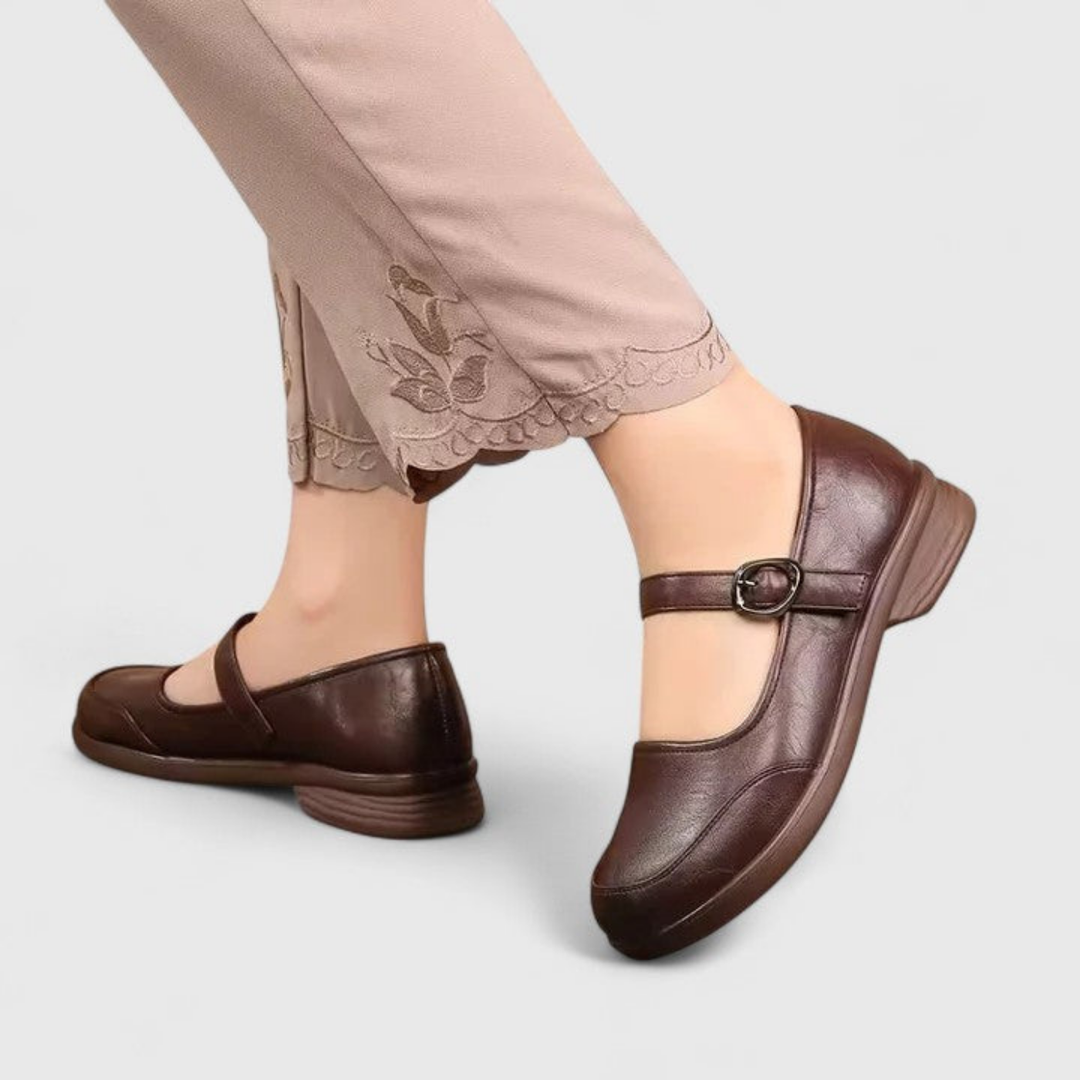 Beatrix | Women's Leather Cushioned Mary Jane Shoes