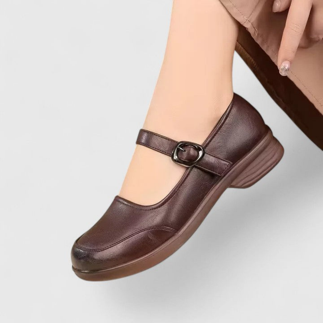 Beatrix | Women's Leather Cushioned Mary Jane Shoes