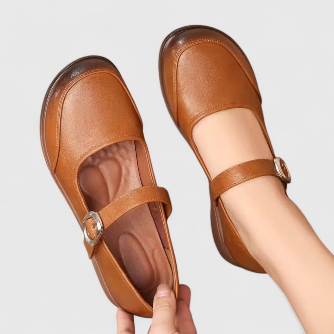 Beatrix | Women's Leather Cushioned Mary Jane Shoes
