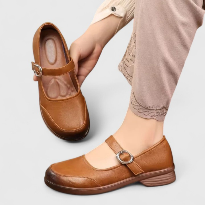 Beatrix | Women's Leather Cushioned Mary Jane Shoes