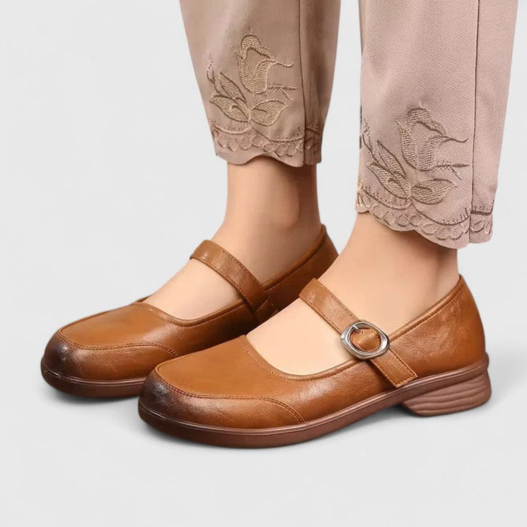 Beatrix | Women's Leather Cushioned Mary Jane Shoes