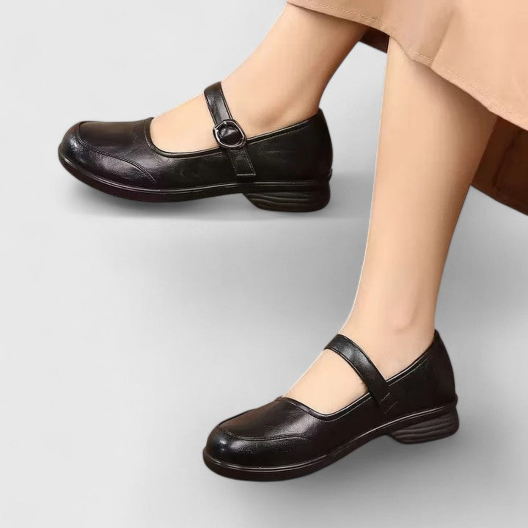 Beatrix | Women's Leather Cushioned Mary Jane Shoes