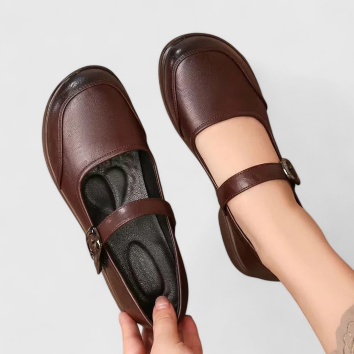 Beatrix | Women's Leather Cushioned Mary Jane Shoes