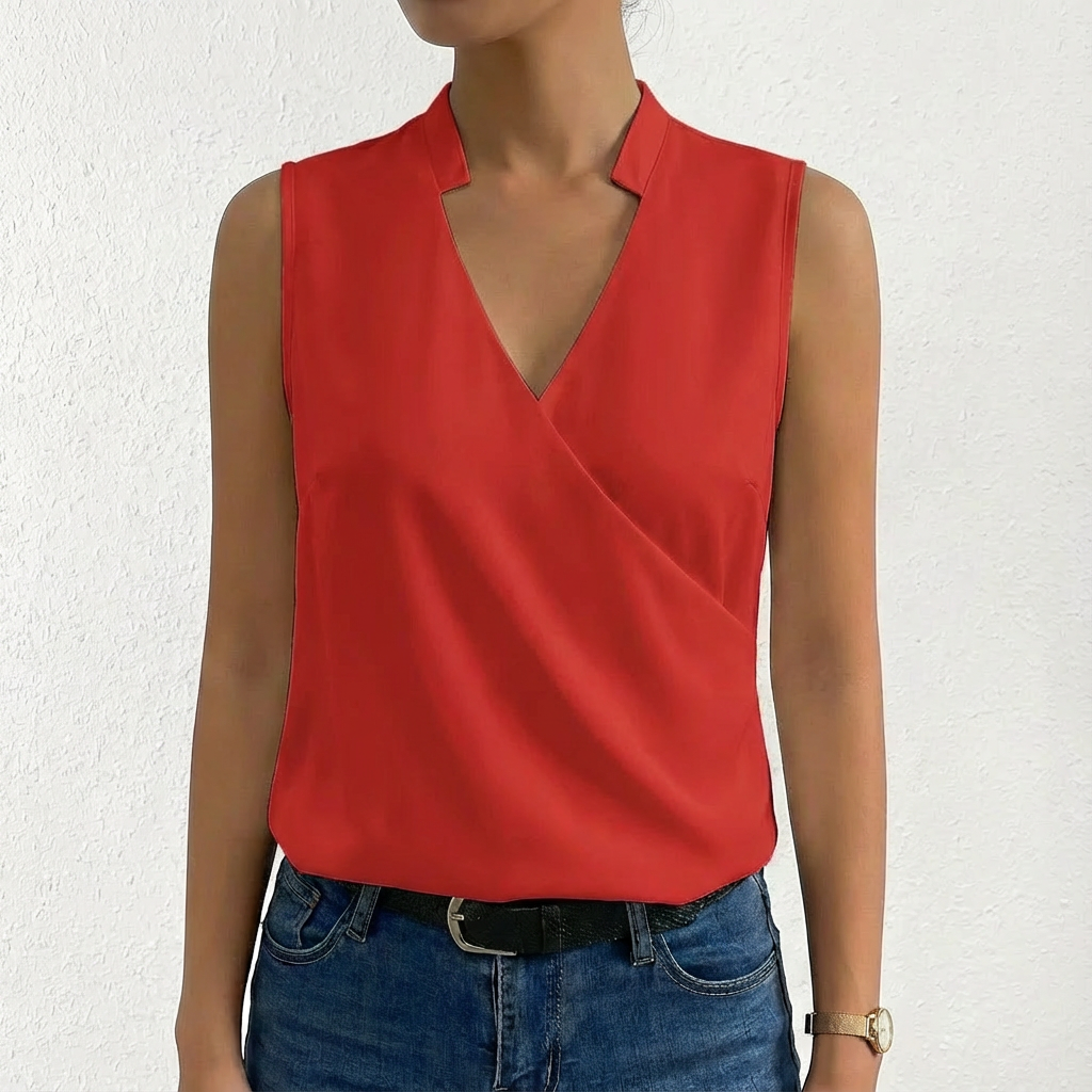 Brielle | Women Blouse With Wrap Front | Vest