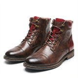 Caleb | Men Brown Boots With Lace Up Front | Ankle