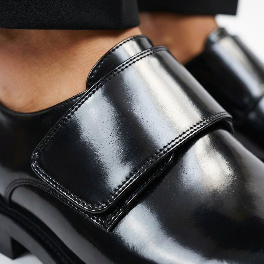 Callum | Men's Black Patent Leather Slip-On Loafers
