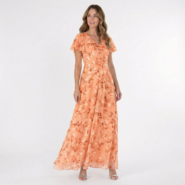 Callum | Women's Chiffon Floral Wrap Maxi Dress