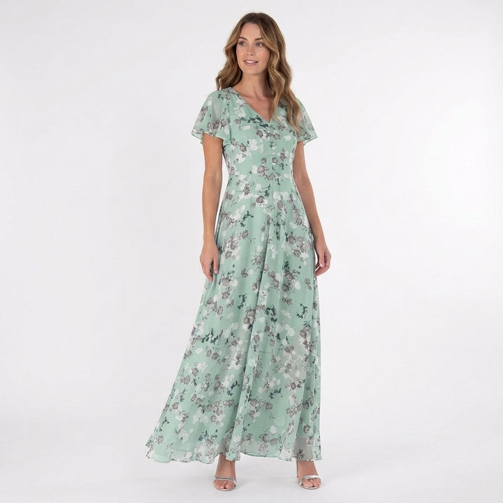Callum | Women's Chiffon Floral Wrap Maxi Dress