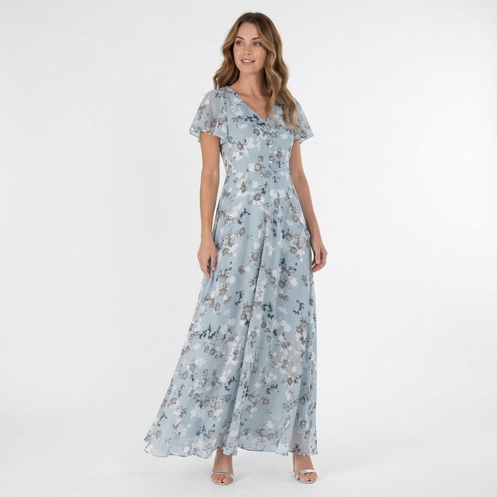 Callum | Women's Chiffon Floral Wrap Maxi Dress