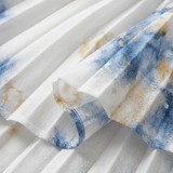 Celeste | Women White Dress With Pleated Skirt | Maxi