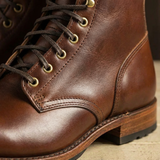 Clara | Women Brown Boots With High Lace Closure | Winter