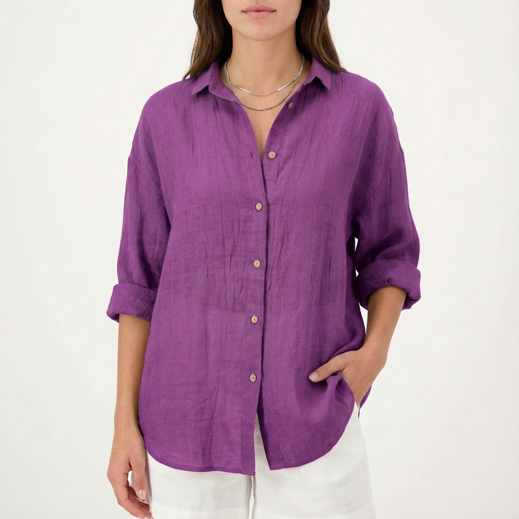 Danica | Women Shirt With Button Front | Long Sleeve