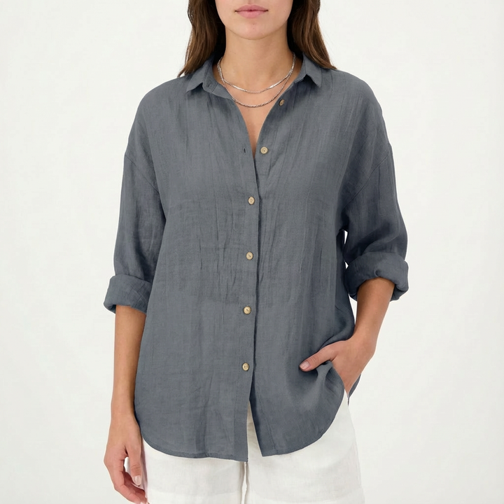Danica | Women Shirt With Button Front | Long Sleeve