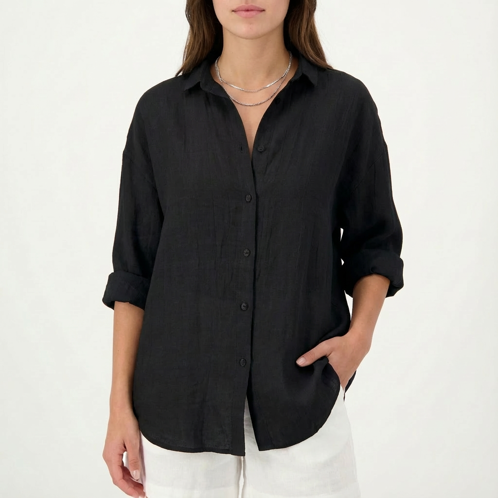 Danica | Women Shirt With Button Front | Long Sleeve