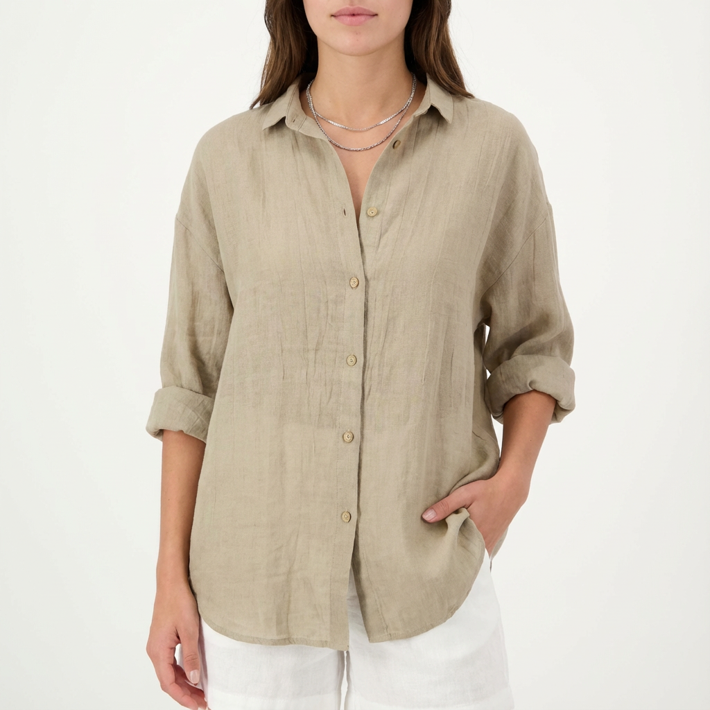 Danica | Women Shirt With Button Front | Long Sleeve