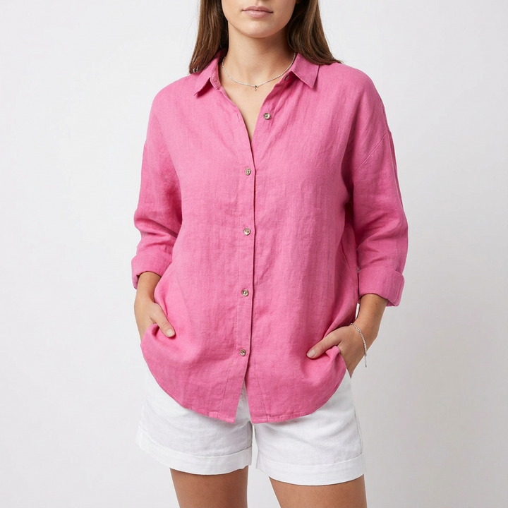 Danica | Women Shirt With Button Front | Long Sleeve