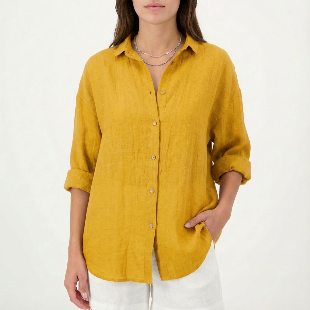 Danica | Women Shirt With Button Front | Long Sleeve
