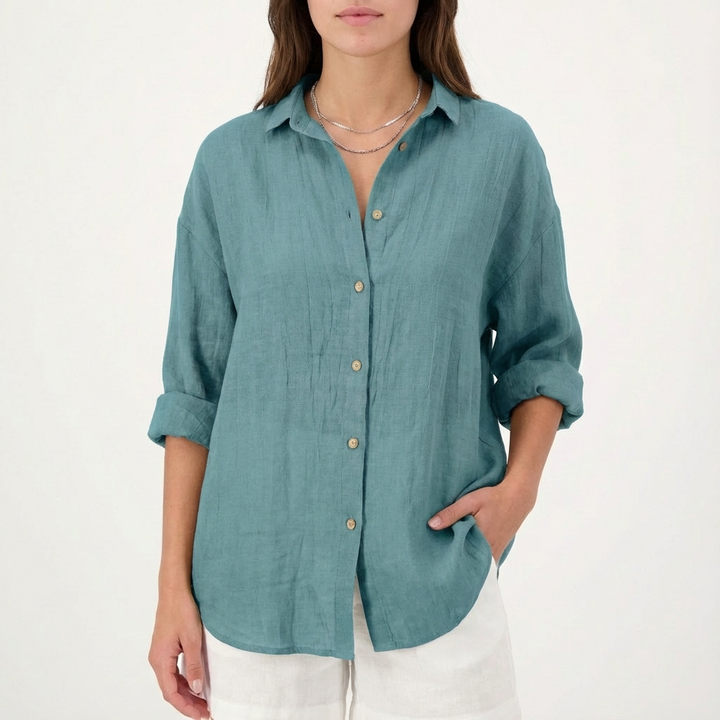 Danica | Women Shirt With Button Front | Long Sleeve
