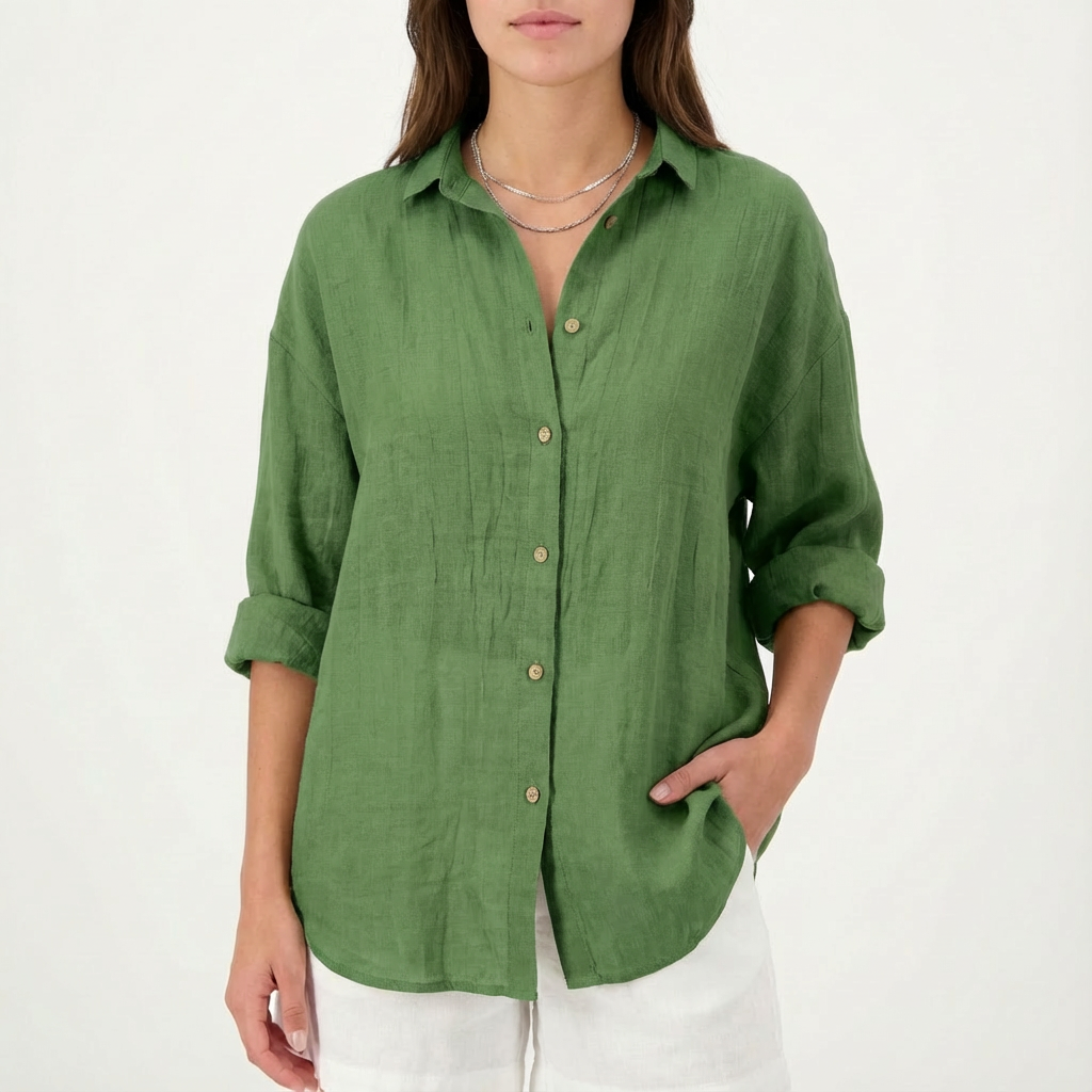 Danica | Women Shirt With Button Front | Long Sleeve