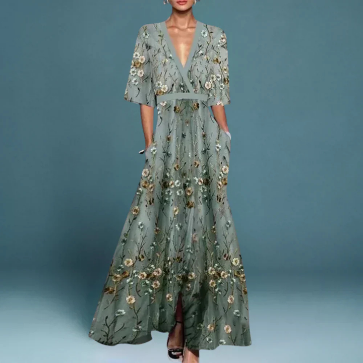 Elodie | Women's Breathable V-Neck Maxi Dress