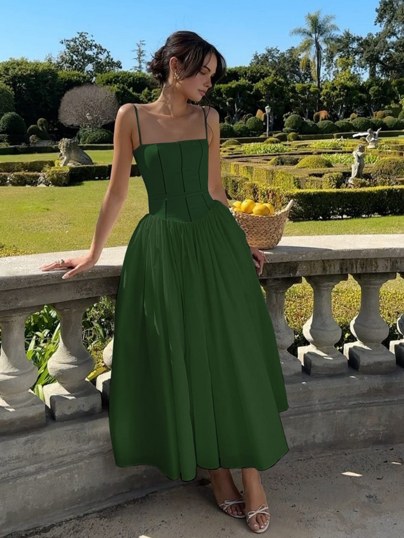 Elodie | Women's Chiffon Corset Bodice Full Skirt Wedding Guest Dress