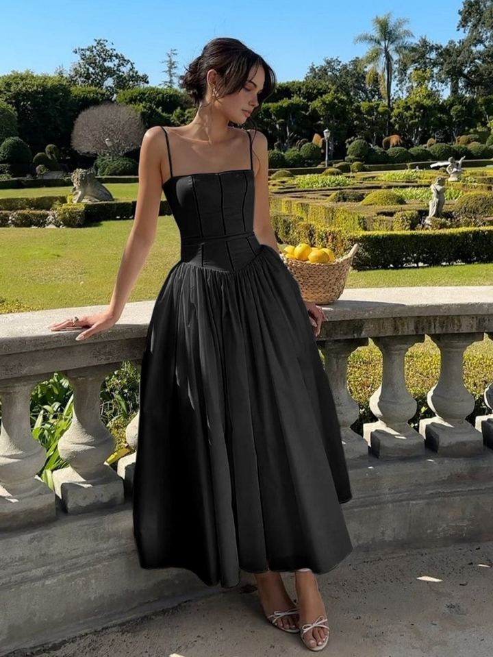 Elodie | Women's Chiffon Corset Bodice Full Skirt Wedding Guest Dress