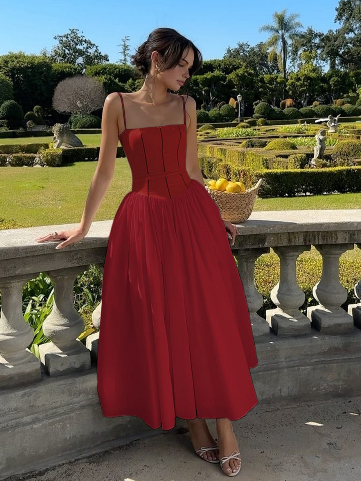 Elodie | Women's Chiffon Corset Bodice Full Skirt Wedding Guest Dress