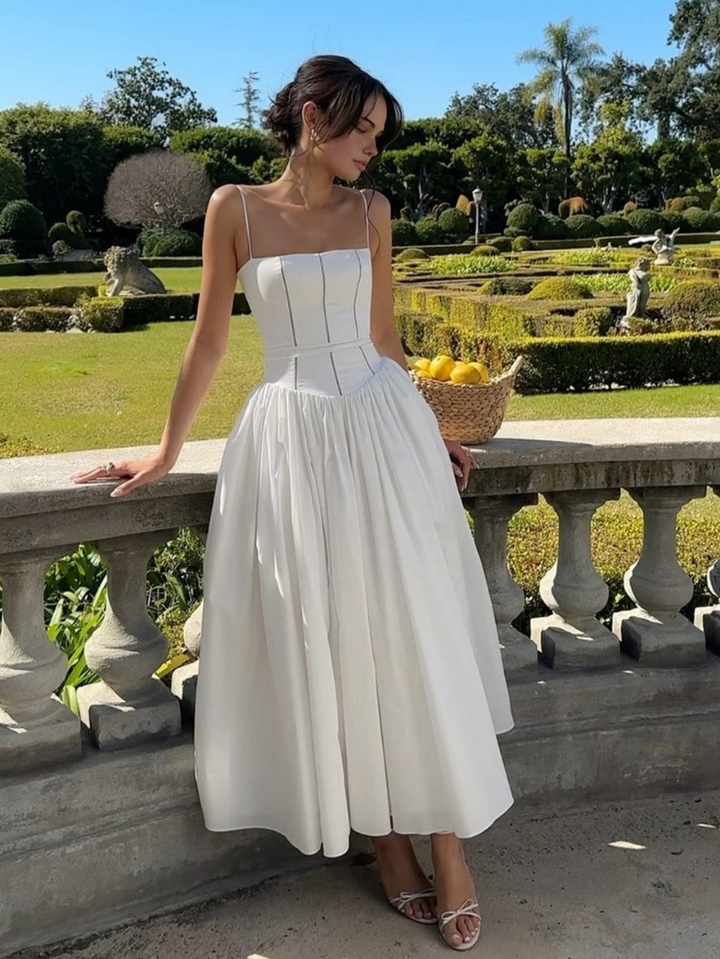 Elodie | Women's Chiffon Corset Bodice Full Skirt Wedding Guest Dress