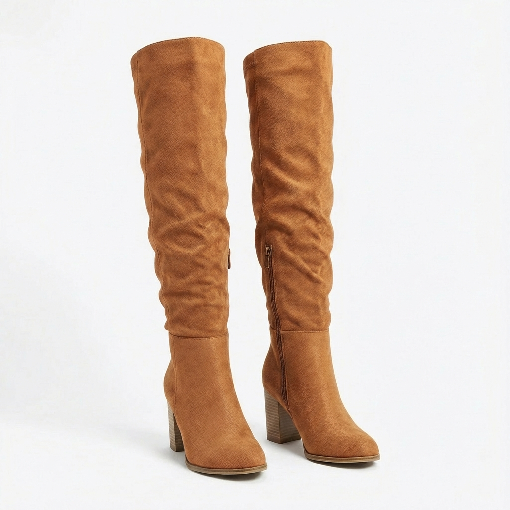 Freya | Women Boots With Block Heel | Knee High