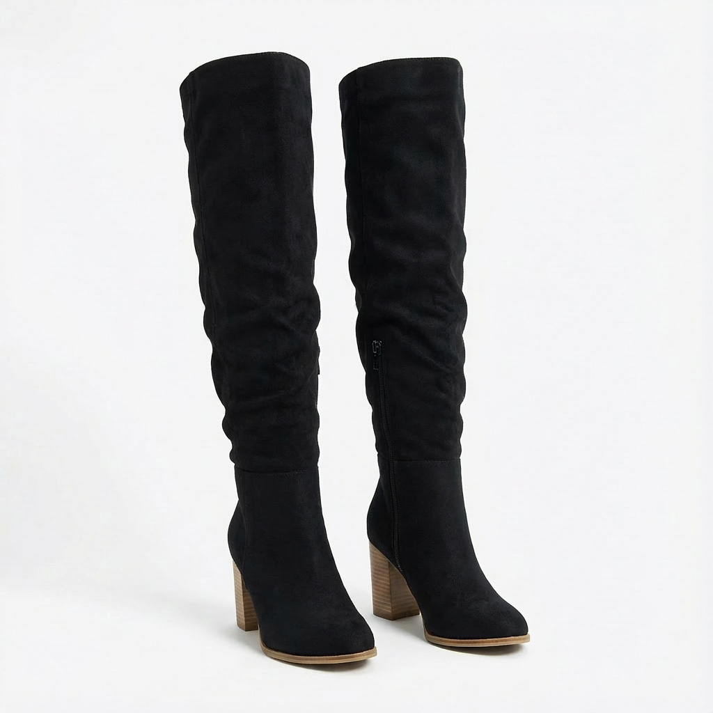 Freya | Women Boots With Block Heel | Knee High
