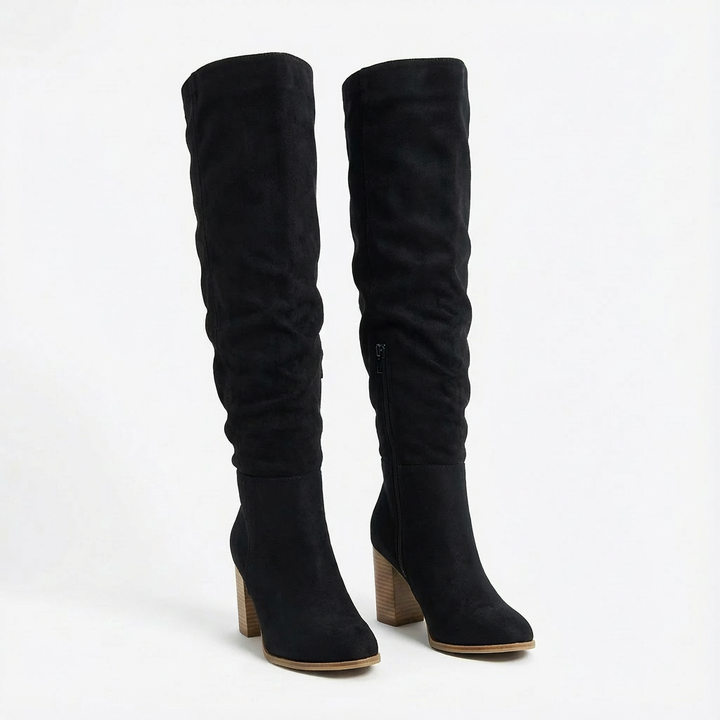 Freya | Women Boots With Block Heel | Knee High