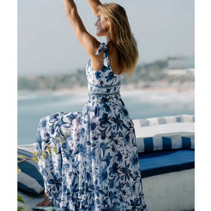 Isla | Women's Stretch Floral V-Neck One-Piece Swimsuit