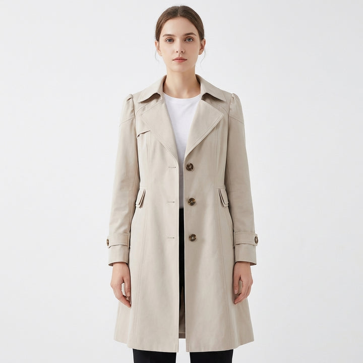 Jolene | Women's Breathable Button-Front Trench Coat