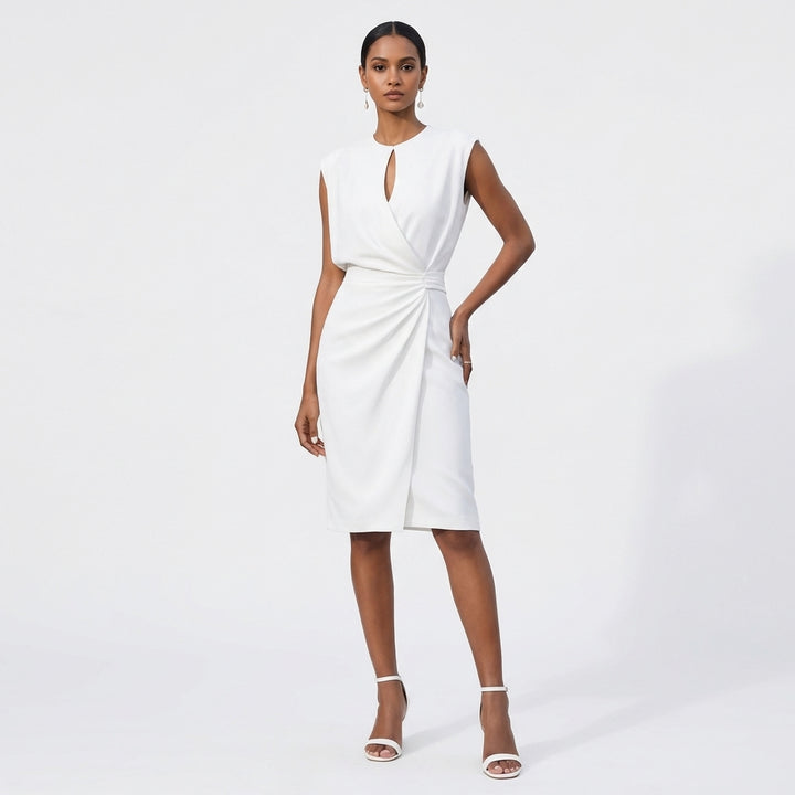 Jolene | Women's Breathable Sleeveless Keyhole Midi Dress