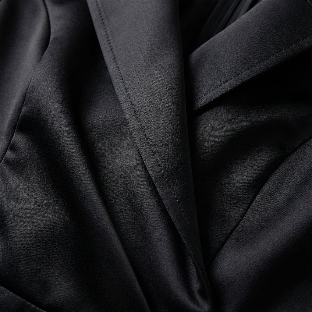 Jolene | Women's Satin Wrap Bodice Full Skirt Midi Dress Classic