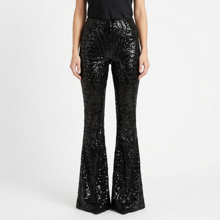 Jolene | Women's Sequin Flared Trousers Glamorous
