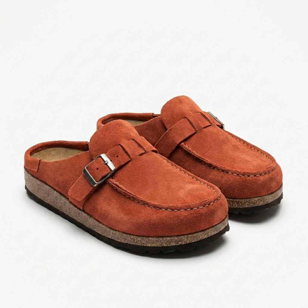 Jolene | Women's Suede Buckle Flat Loafers