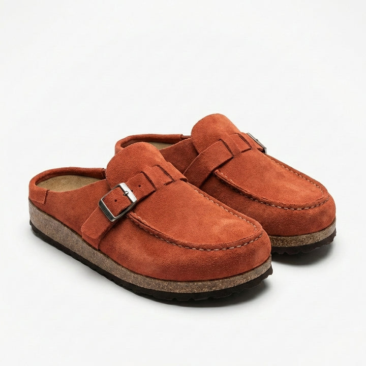Jolene | Women's Suede Buckle Flat Loafers