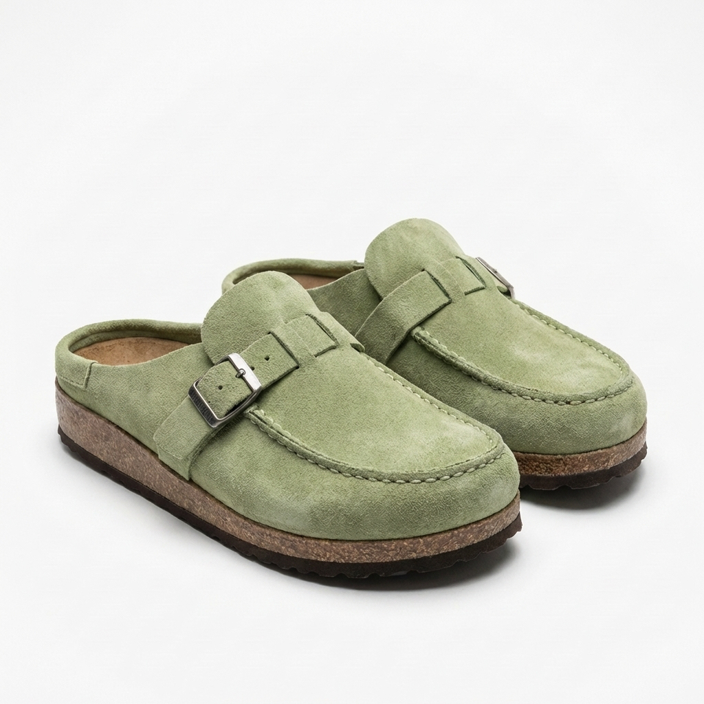 Jolene | Women's Suede Buckle Flat Loafers