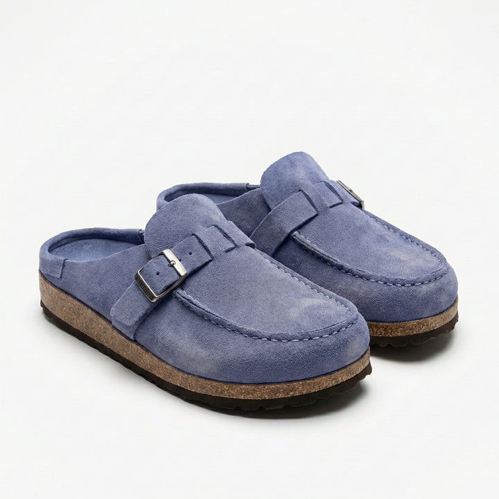 Jolene | Women's Suede Buckle Flat Loafers