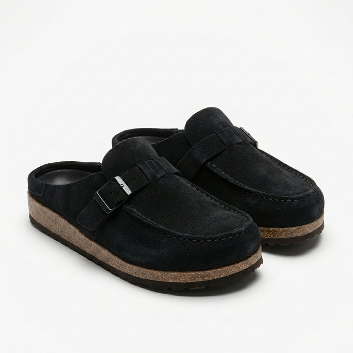 Jolene | Women's Suede Buckle Flat Loafers