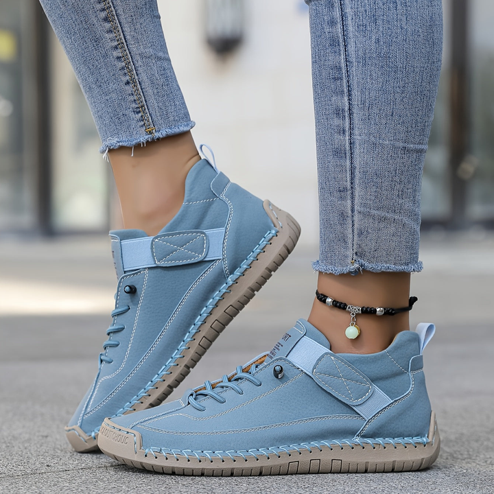 Jolene | Women's Suede Lace-Up Casual Flat Trainers
