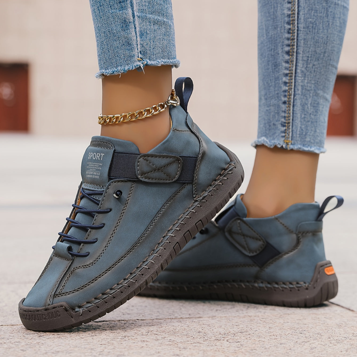 Jolene | Women's Suede Lace-Up Casual Flat Trainers